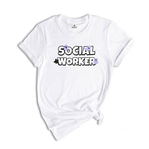 Halloween Social Worker Shirt, School Social Worker Gift, School Social Worker T-shirt, Spooky Social Worker Shirt, Ghost Tee