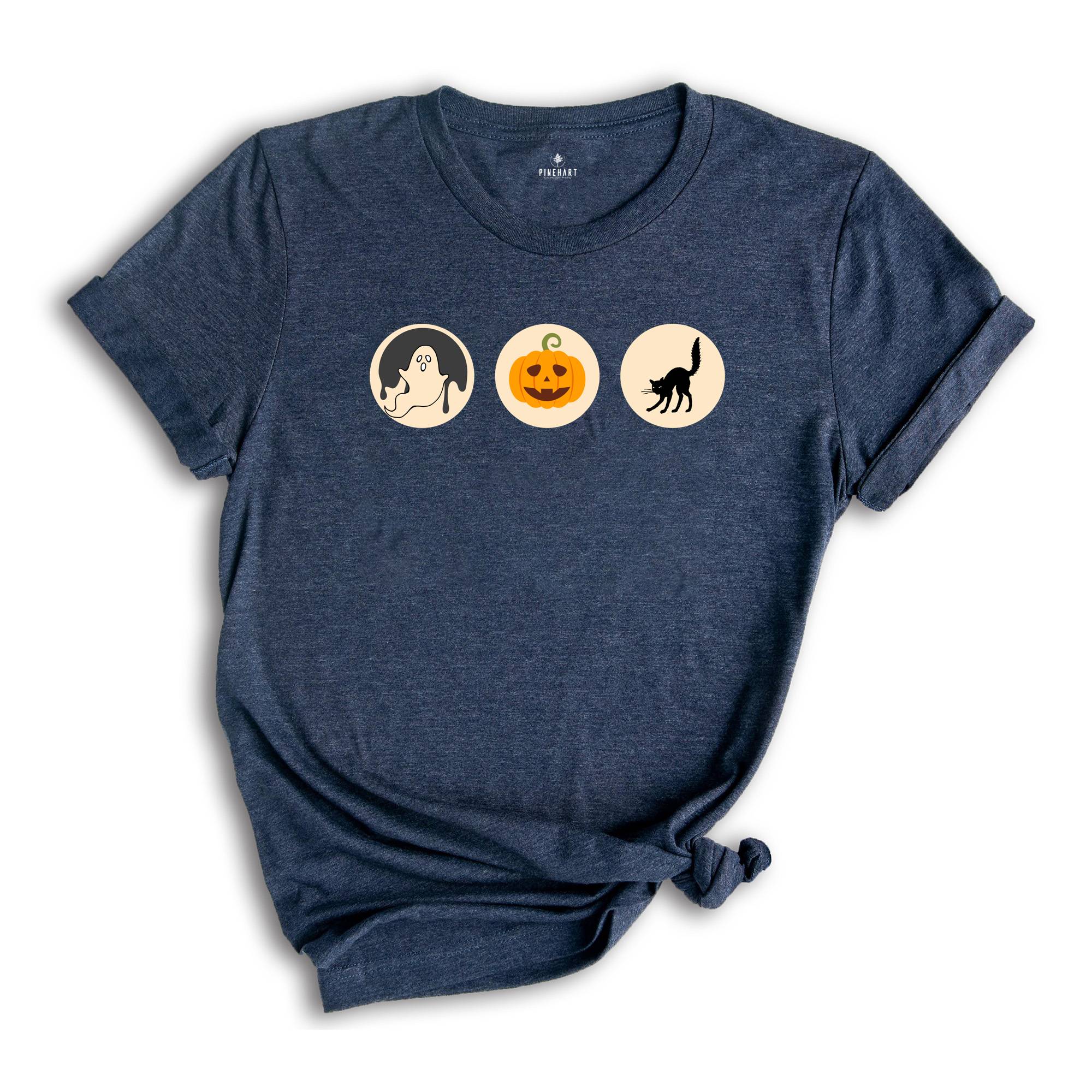 Halloween Sugar Cookie T-shirts, Retro Halloween Tee, Halloween Cookies Shirt, Pumpkin Shirts, Ghost Cat Pumpkin Shirt