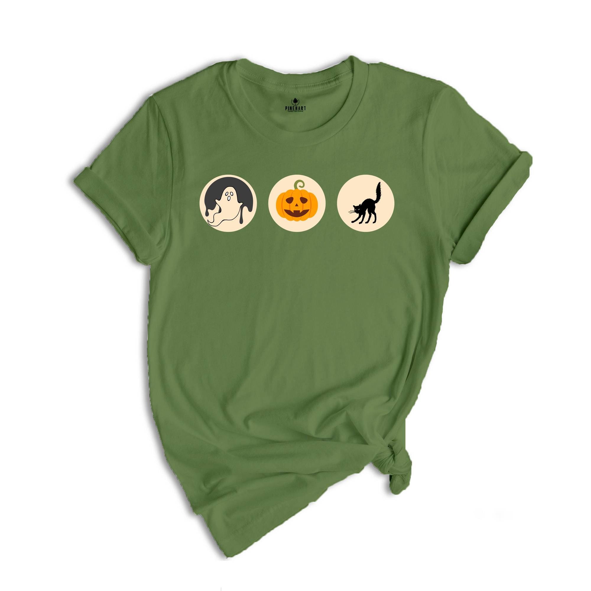 Halloween Sugar Cookie T-shirts, Retro Halloween Tee, Halloween Cookies Shirt, Pumpkin Shirts, Ghost Cat Pumpkin Shirt