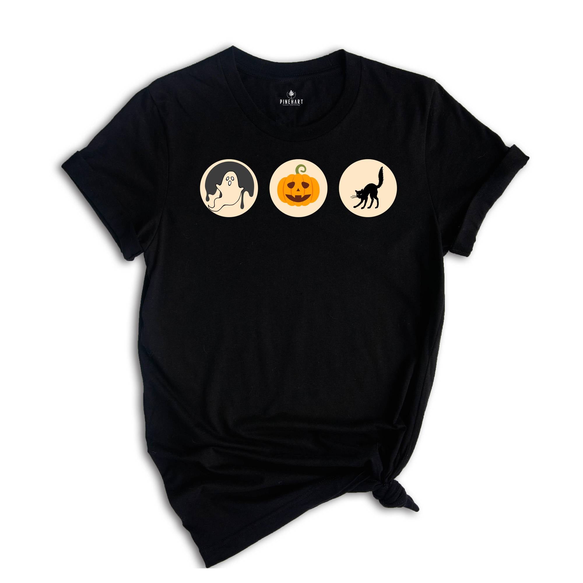 Halloween Sugar Cookie T-shirts, Retro Halloween Tee, Halloween Cookies Shirt, Pumpkin Shirts, Ghost Cat Pumpkin Shirt
