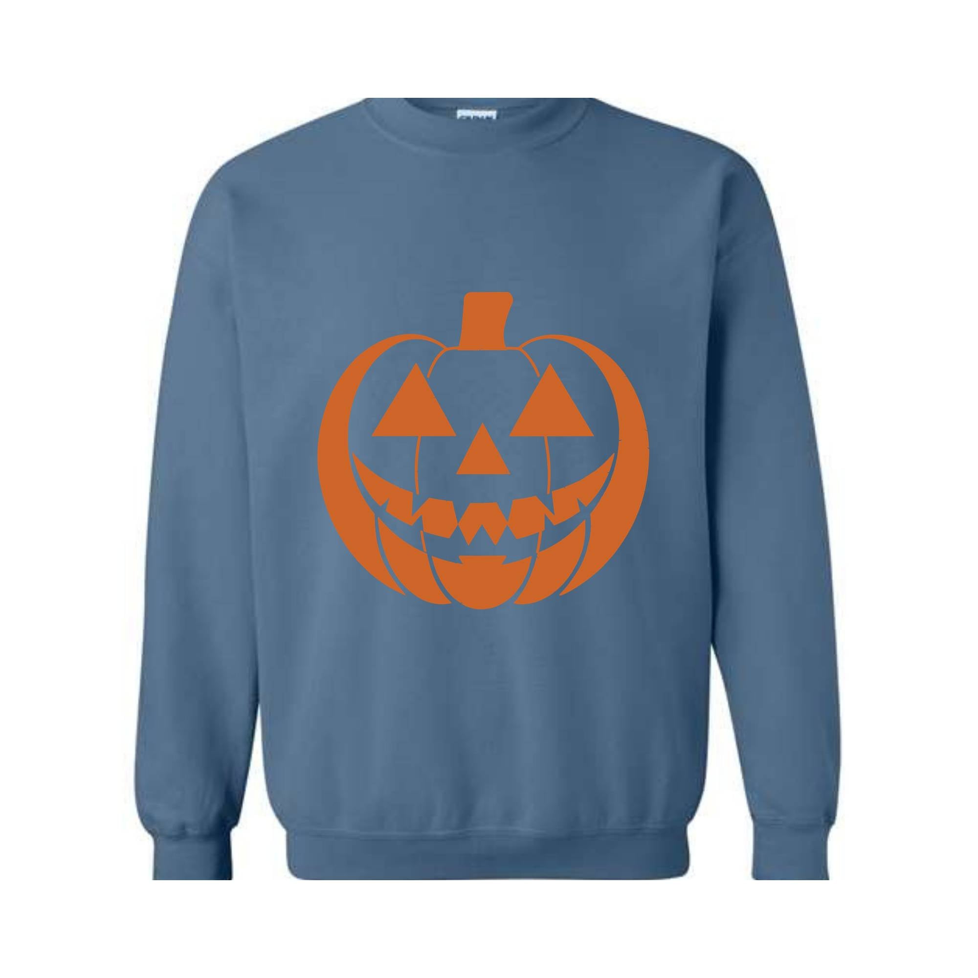 Halloween Sweatshirt, Pumpkin Face Crewneck, Funny Halloween crewneck, Jack O Lantern, Spooky Sweatshirt, Halloween Monster Sweater