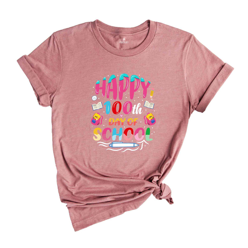 Happy 100th Day Of School Shirt, School Appreciation, Teacher Shirt, 100th Day Of School Gift, School Shirt, Back To School Shirt