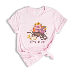 Happy Fall Y'all Shirt, Fall Season Shirt, Cute Pig Shirt, Hello Fall, Pumpkin Season Shirt, Fall Leaves Shirt