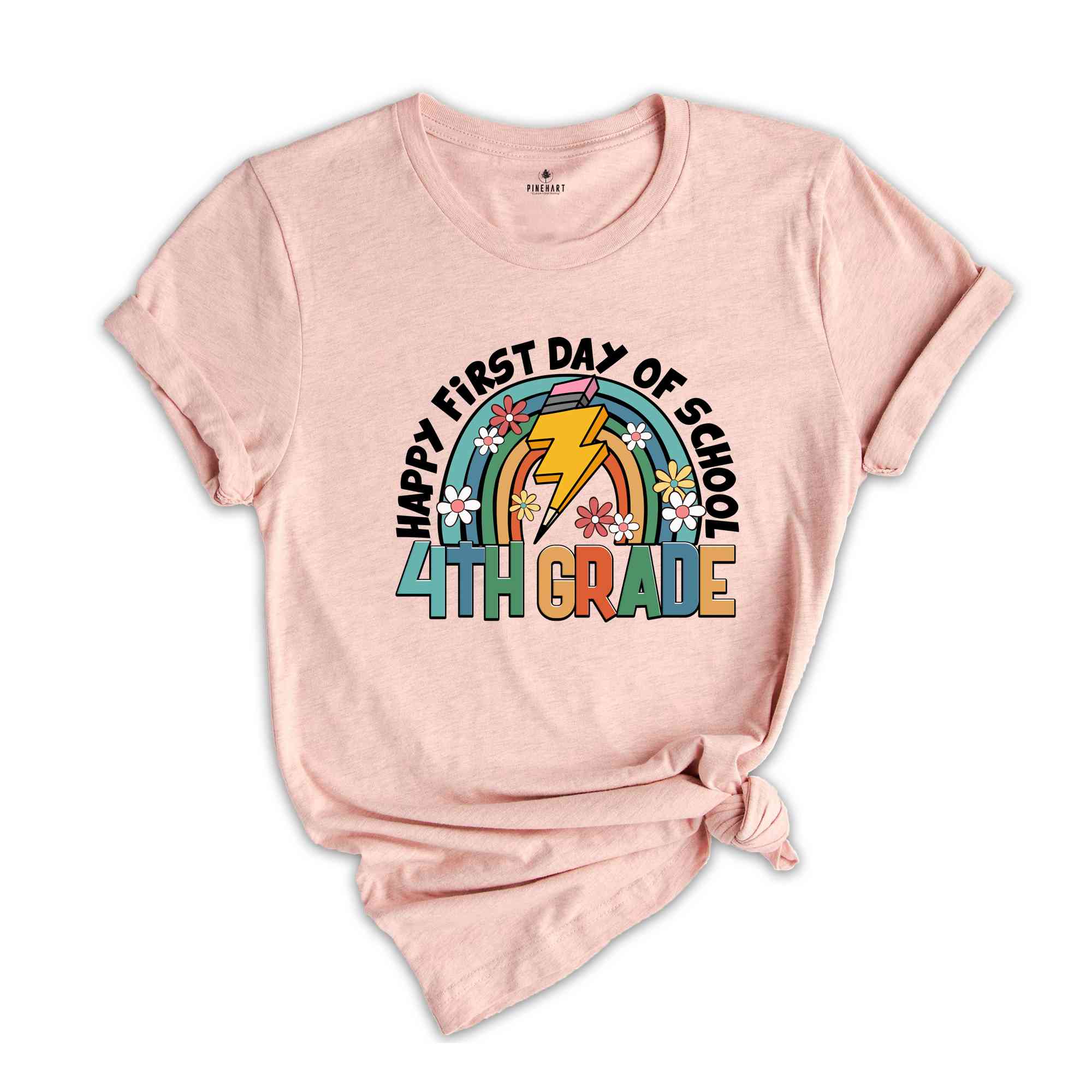 Happy First Day Of School Shirt, 4th Grade Shirt, 4th Grade Teacher, 4th Grade Gift, Back To School Shirt, Retro School Shirt, Teacher Gift