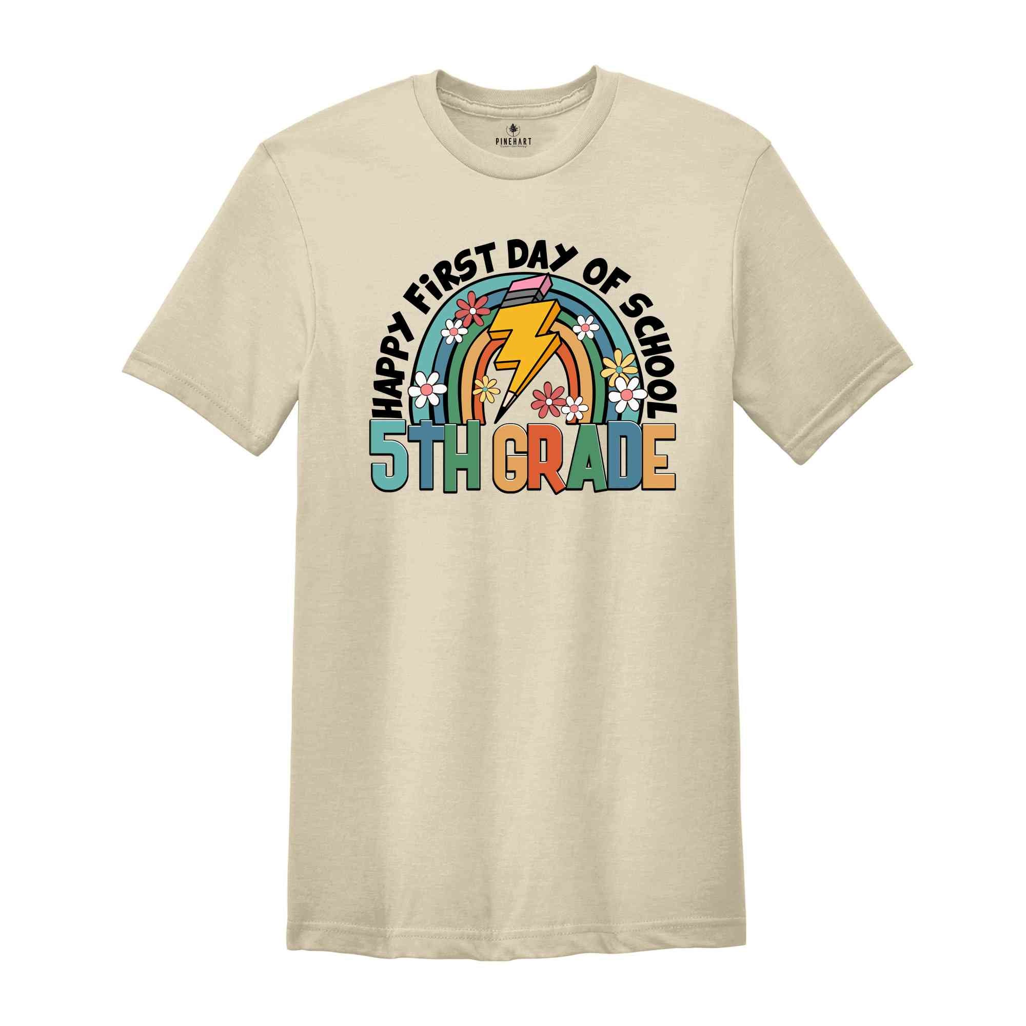 Happy First Day Of School Shirt, 5th Grade Shirt, 5th Grade Teacher, 5th Grade Gift, Back To School Shirt, Retro School Shirt, Teacher Gift