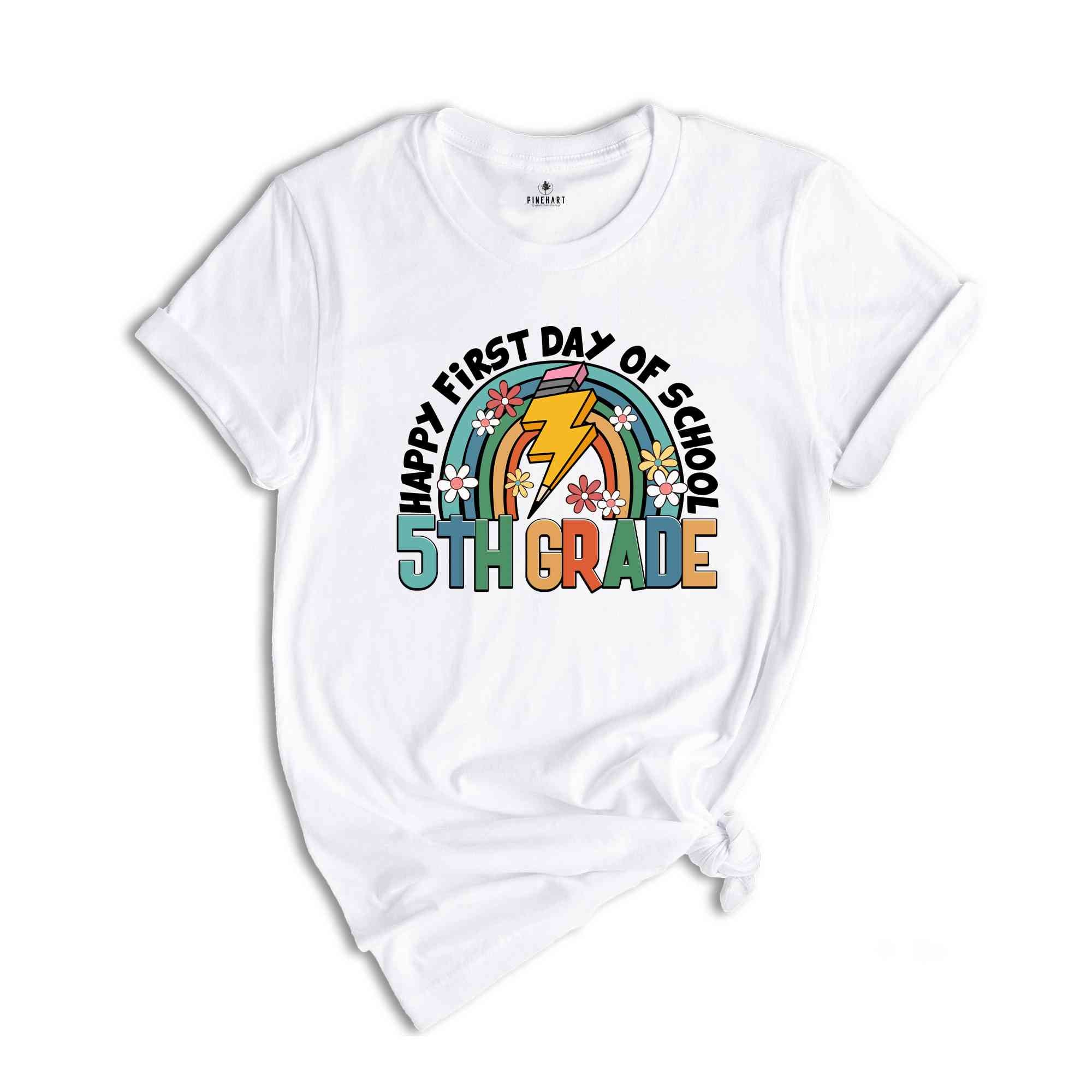 Happy First Day Of School Shirt, 5th Grade Shirt, 5th Grade Teacher, 5th Grade Gift, Back To School Shirt, Retro School Shirt, Teacher Gift