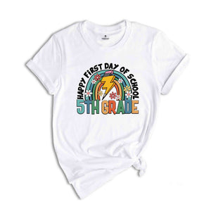 Happy First Day Of School Shirt, 5th Grade Shirt, 5th Grade Teacher, 5th Grade Gift, Back To School Shirt, Retro School Shirt, Teacher Gift