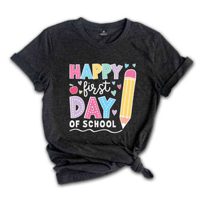 Happy First Day Of School Shirt, Retro Teacher Shirt, Back To School Shirt, Teacher Shirt, First Day Of School Shirt, Teacher Back To School