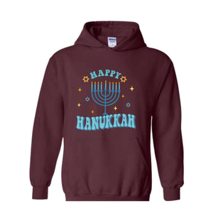 Happy Hanukkah Hoodie, Funny Christmas Hoodie, Holiday Sweater, Merry Chrismukkah Hoodie, Hanukkah Gift