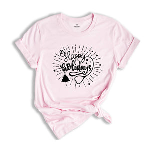 Happy Holidays Nurse Shirt, Nurse Christmas T-shirt, Christmas Outfit, Nursing School Tee, Nurse Xmas Gift