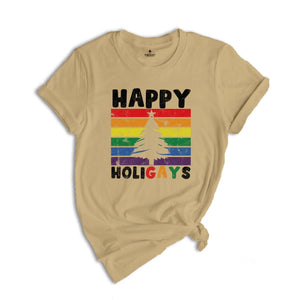 Happy Holigays Shirt, Lgbtq Gift, Lgbtq Christmas, Santa Shirt, Christmas Gift, Matching Christmas, Christmas Shirt, Gay Christmas Gift
