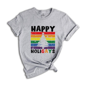 Happy Holigays Shirt, Lgbtq Gift, Lgbtq Christmas, Santa Shirt, Christmas Gift, Matching Christmas, Christmas Shirt, Gay Christmas Gift