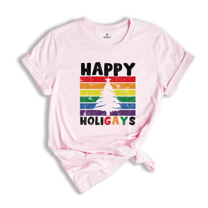 Happy Holigays Shirt, Lgbtq Gift, Lgbtq Christmas, Santa Shirt, Christmas Gift, Matching Christmas, Christmas Shirt, Gay Christmas Gift