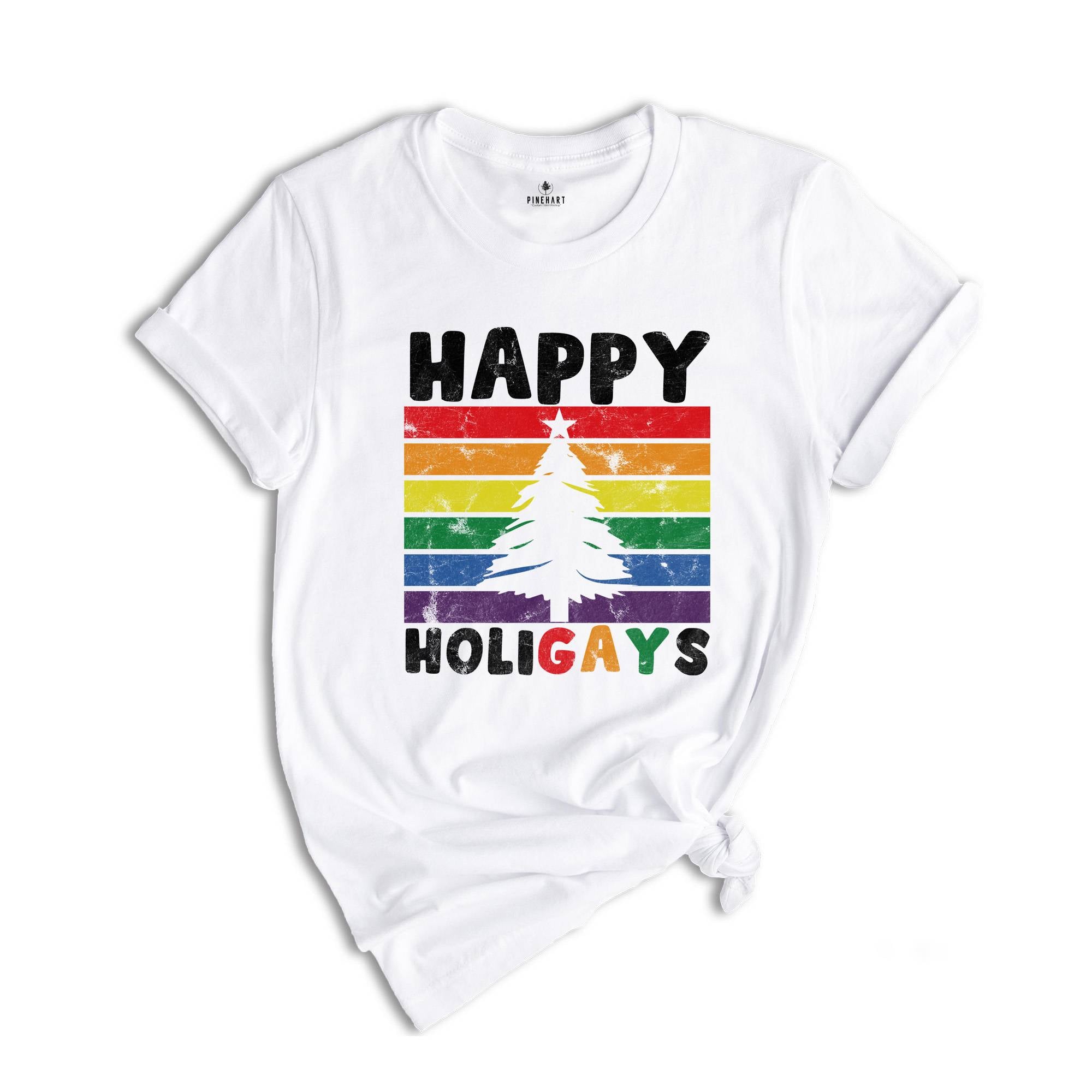 Happy Holigays Shirt, Lgbtq Gift, Lgbtq Christmas, Santa Shirt, Christmas Gift, Matching Christmas, Christmas Shirt, Gay Christmas Gift