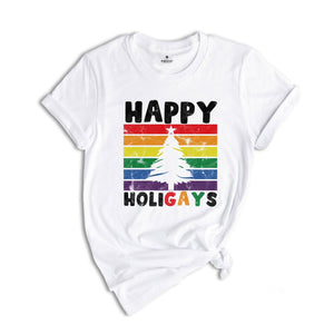 Happy Holigays Shirt, Lgbtq Gift, Lgbtq Christmas, Santa Shirt, Christmas Gift, Matching Christmas, Christmas Shirt, Gay Christmas Gift