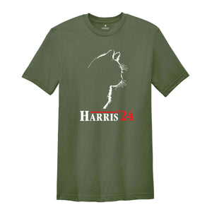Harris 2024 Cat T-Shirt, Kamala Harris Shirt, Kamala Harris Tee, Elections Gifts, Kamala For The People Shirt