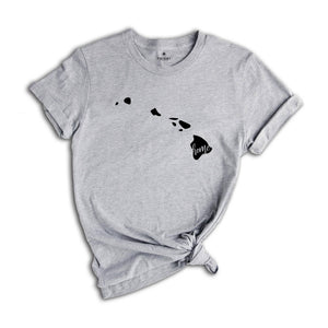 Hawaii Home Shirt, Hawaii State Map Shirt, Hawaii Travel Gifts, Hawaii Apparel, Hawaii Clothing, Hawaii Travel T-Shirt, Cool Hawaii Shirt