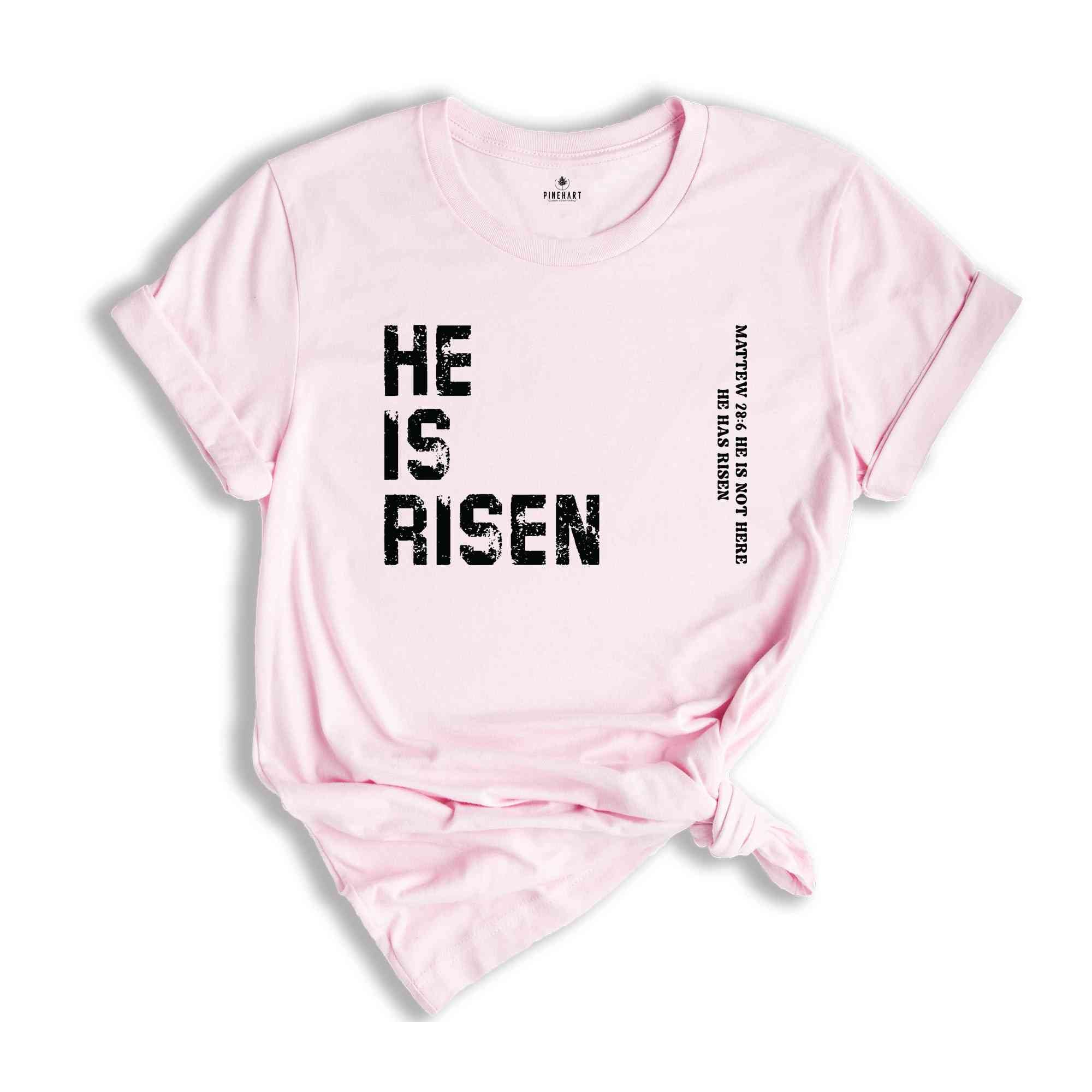 He Is Risen T-Shirt, Christian Easter Shirt, Christian Apparel, Easter Shirt, He Is Not Here He Has Risen Shirt