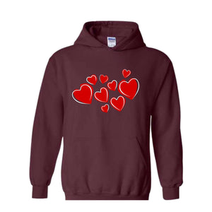 Heart Hoodie, Valentine Hoodie, Cute Valentine Hoodie, Valentine's Day Hoodie, Love Hoodie