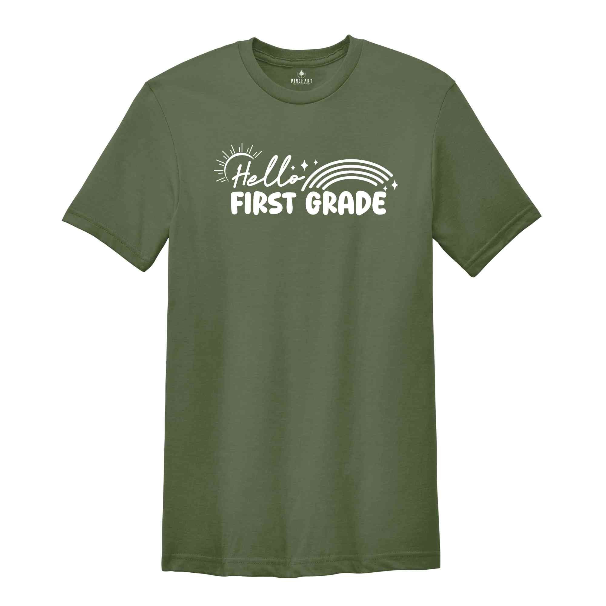 Hello First Grade Shirt, Back To School Shirt, Cute Back To School Shirt, Tie Dye Shirt, First Day Of School, First Grade Outfit