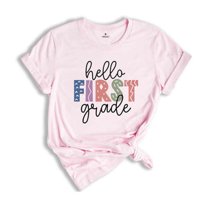 Hello First Grade Shirt, Back To School Shirt, First Day Of School Shirt, Hello School Shirt, Grade Shirt, Teacher Shirt, School Shirt