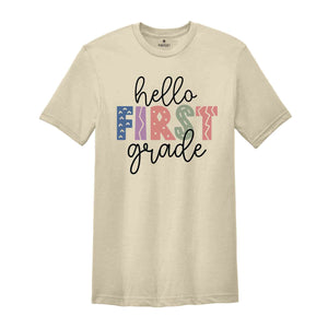 Hello First Grade Shirt, Back To School Shirt, First Day Of School Shirt, Hello School Shirt, Grade Shirt, Teacher Shirt, School Shirt