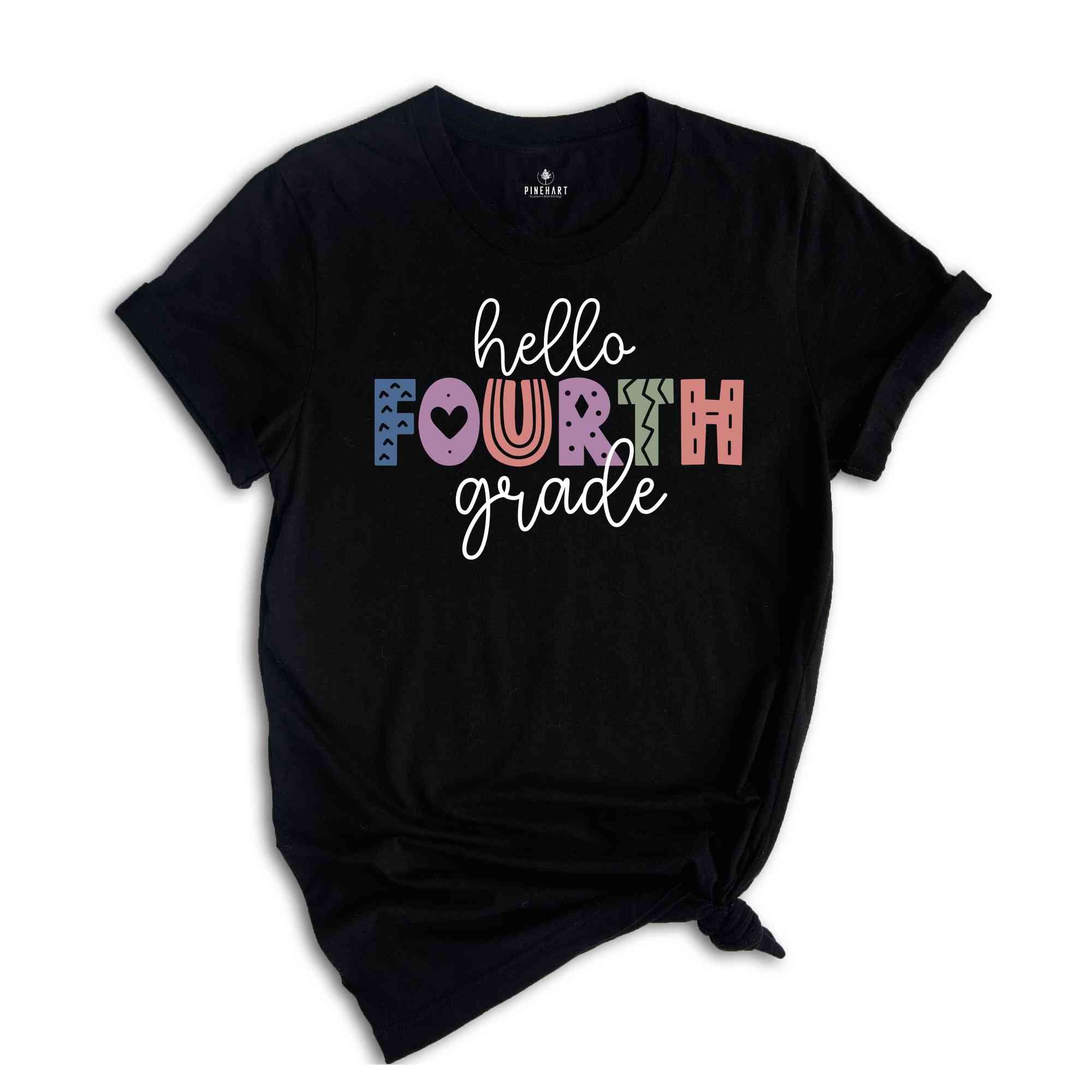 Hello Fourth Grade Shirt, Back To School Shirt, First Day Of School Shirt, Hello School Shirt, Grade Shirt, Teacher Shirt, School Shirt