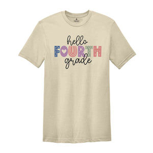 Hello Fourth Grade Shirt, Back To School Shirt, First Day Of School Shirt, Hello School Shirt, Grade Shirt, Teacher Shirt, School Shirt