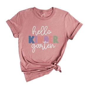 Hello Kinder Garten Shirt, Back To School Shirt, First Day Of School Shirt, Hello School Shirt, Grade Shirt, Teacher Shirt, School Shirt