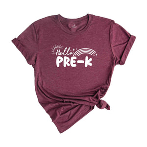 Hello Pre-K Grade Shirt, Back To School Shirt, Cute Back To School Shirt, Tie Dye Shirt, First Day Of School, Pre-K Grade Outfit