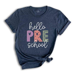 Hello Pre School Shirt, Back To School Shirt, First Day Of School Shirt, Hello School Shirt, Grade Shirt, Teacher Shirt, School Shirt