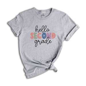 Hello Second Grade Shirt, Back To School Shirt, First Day Of School Shirt, Hello School Shirt, Grade Shirt, Teacher Shirt, School Shirt