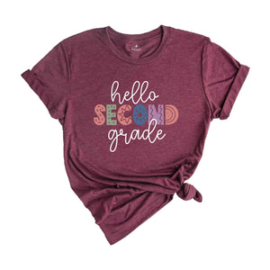 Hello Second Grade Shirt, Back To School Shirt, First Day Of School Shirt, Hello School Shirt, Grade Shirt, Teacher Shirt, School Shirt