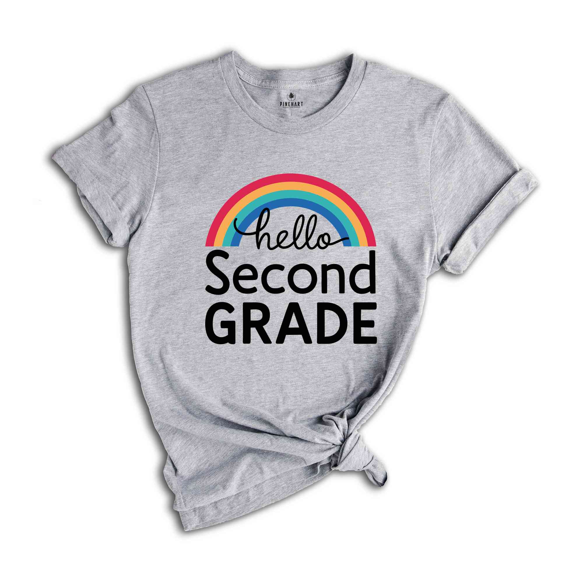 Hello Second Grade Shirt, Back To School Shirt, Second Grade Rainbow Shirt, 2nd Grade Shirt, Second Grade Teacher Shirt, New Teacher Shirt