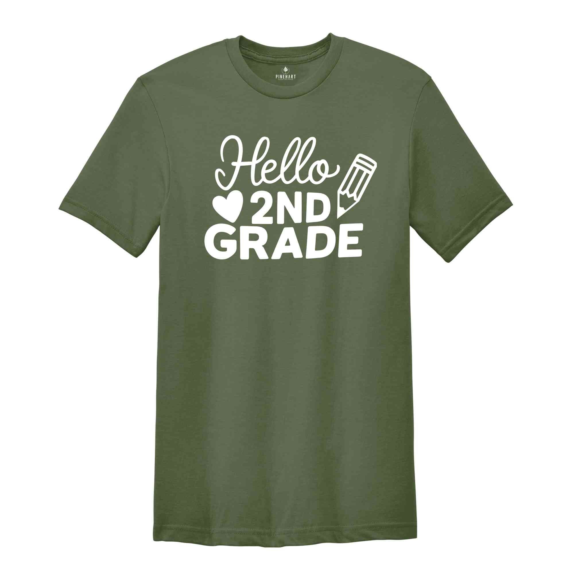 Hello Second Grade Shirt, Back to School Shirt, Teacher Shirt, Team Teacher Shirt, Second Grade Teacher Shirt, First Day Of School Shirt