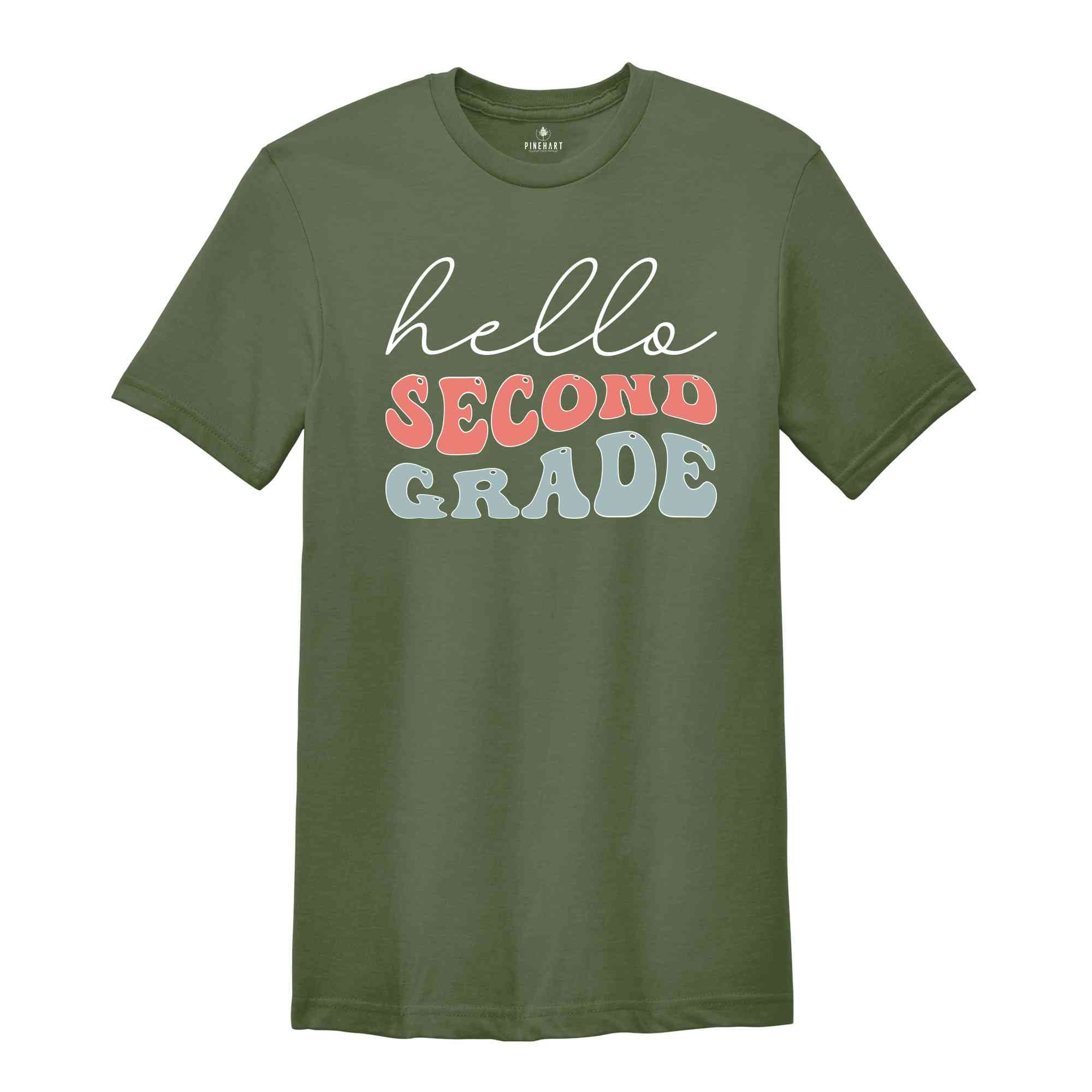 Hello Second Grade Shirt, Second Grade Teacher Shirt, 2nd Grade Shirt, Back To School Shirt, Teacher Shirt, First Day Of School Shirt