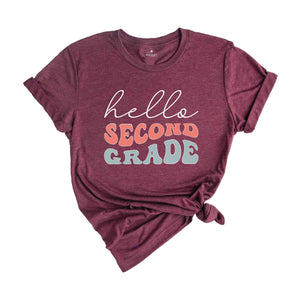 Hello Second Grade Shirt, Second Grade Teacher Shirt, 2nd Grade Shirt, Back To School Shirt, Teacher Shirt, First Day Of School Shirt