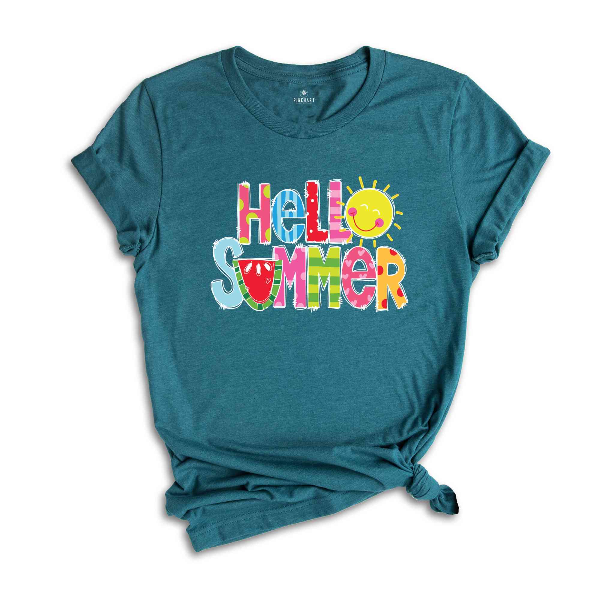 Hello Summer T-Shirt, Summer Break Shirt, Vibrant Summer Shirts, Beach Shirt, Summer Vacation Gifts, Summer Trip Matching Shirts