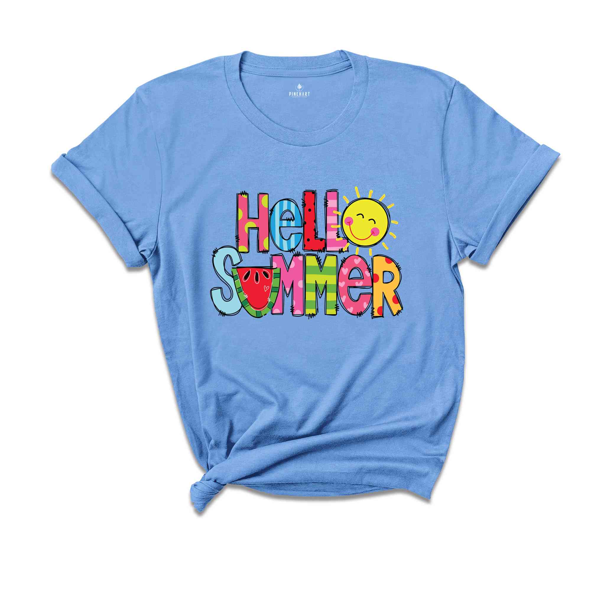 Hello Summer T-Shirt, Summer Break Shirt, Vibrant Summer Shirts, Beach Shirt, Summer Vacation Gifts, Summer Trip Matching Shirts