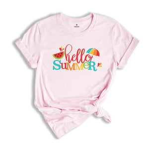 Hello Summer Watermelon T-shirt, Beach Shirt, Watermelon Shirt, Last Day Of School Shirt, Teacher Shirt