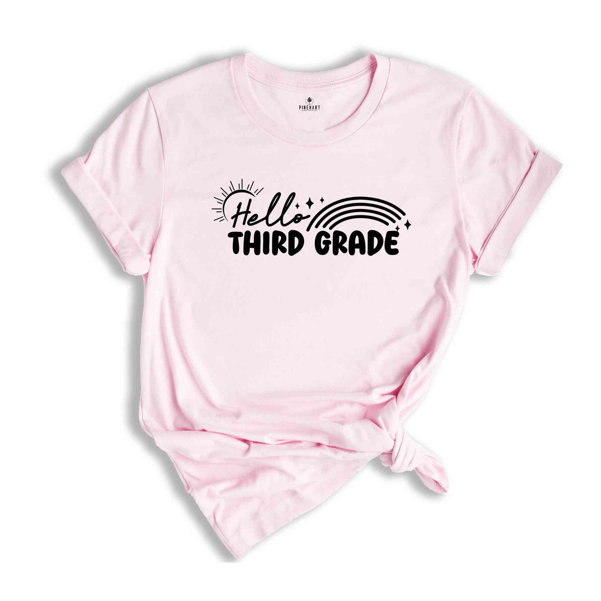 Hello Third Grade Shirt, Back To School Shirt, Cute Back To School Shirt, Tie Dye Shirt, First Day Of School, Third Grade Outfit