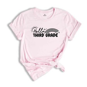 Hello Third Grade Shirt, Back To School Shirt, Cute Back To School Shirt, Tie Dye Shirt, First Day Of School, Third Grade Outfit