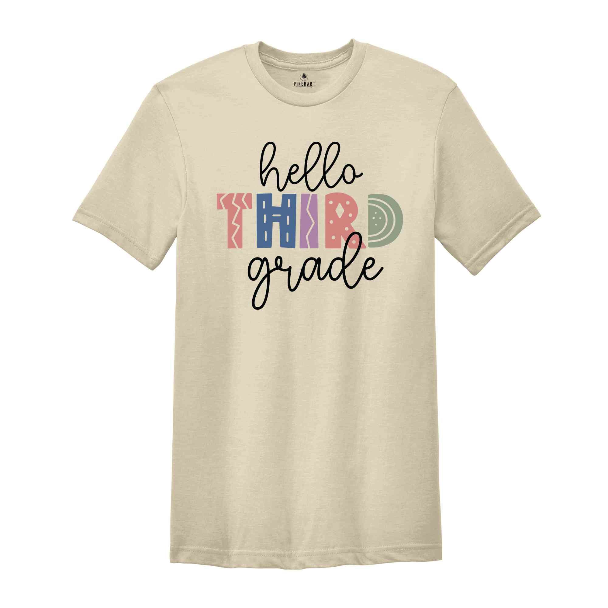 Hello Third Grade Shirt, Back To School Shirt, First Day Of School Shirt, Hello School Shirt, Grade Shirt, Teacher Shirt, School Shirt