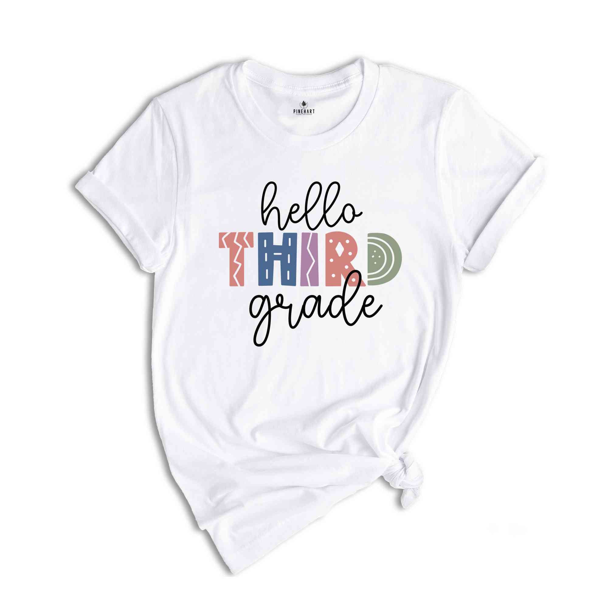 Hello Third Grade Shirt, Back To School Shirt, First Day Of School Shirt, Hello School Shirt, Grade Shirt, Teacher Shirt, School Shirt