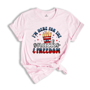 Here for Snacks, Freedom, and Fun, Patriotic Shirt