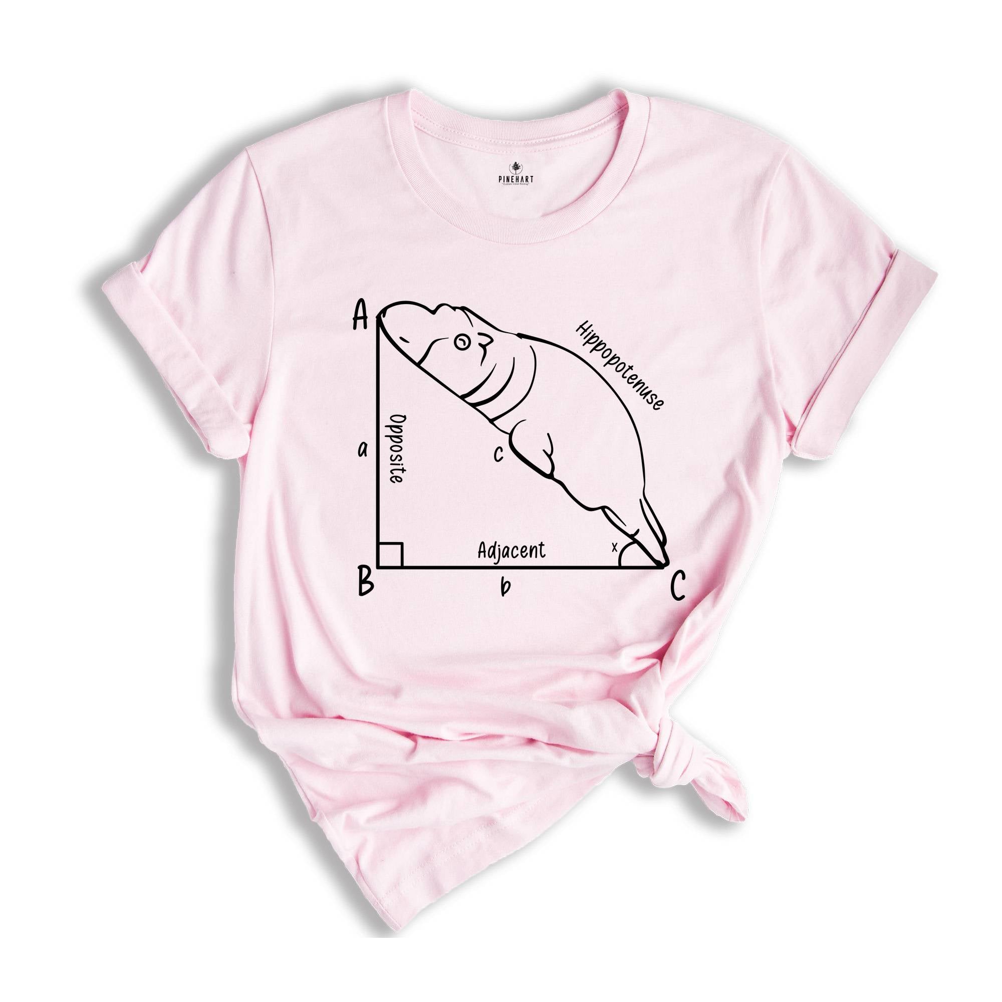 Hippopotenuse Shirt, Funny Math Teacher Shirt, Geometry Teacher Gift, Geometry Nerd Gift, Math Geek Shirt