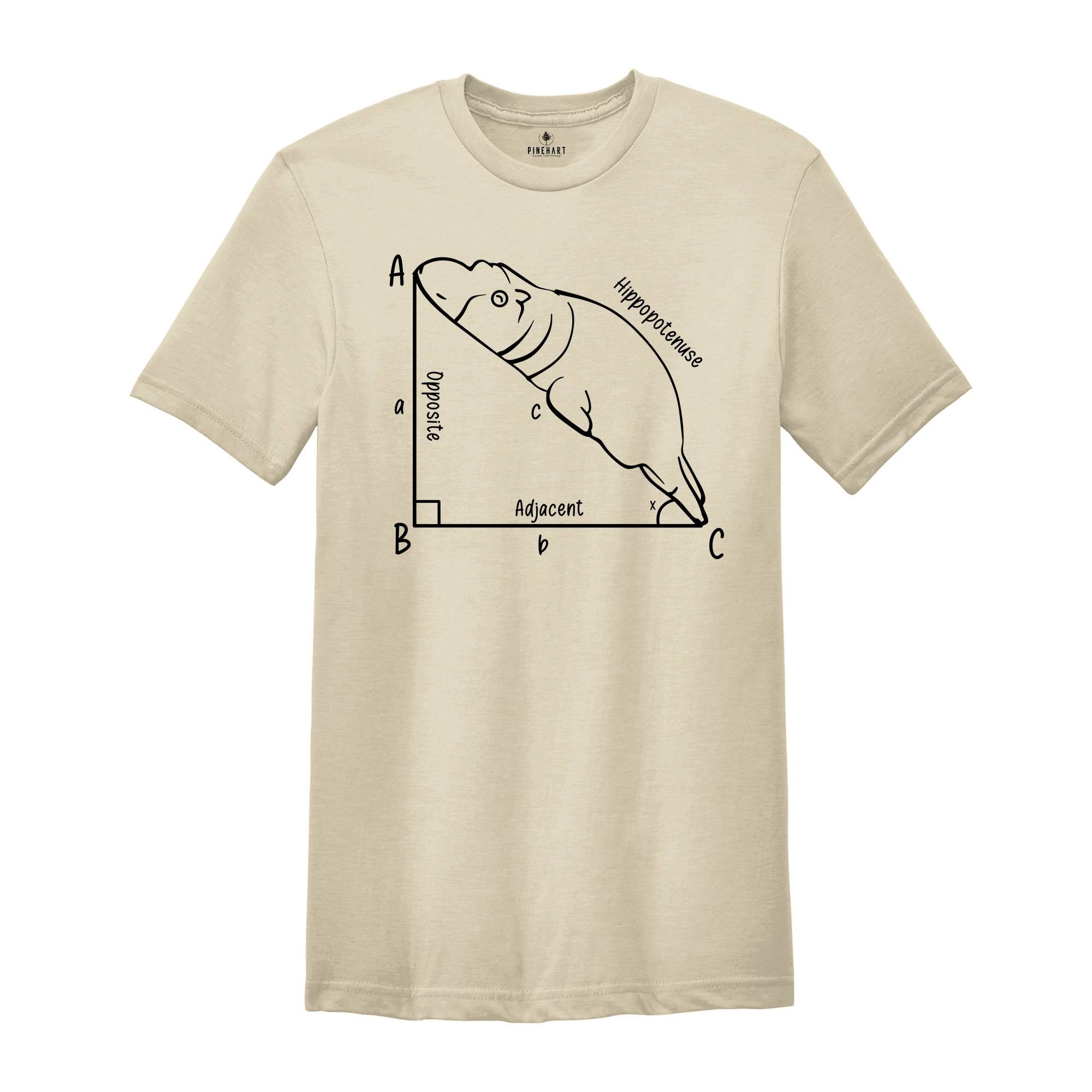 Hippopotenuse Shirt, Funny Math Teacher Shirt, Geometry Teacher Gift, Geometry Nerd Gift, Math Geek Shirt