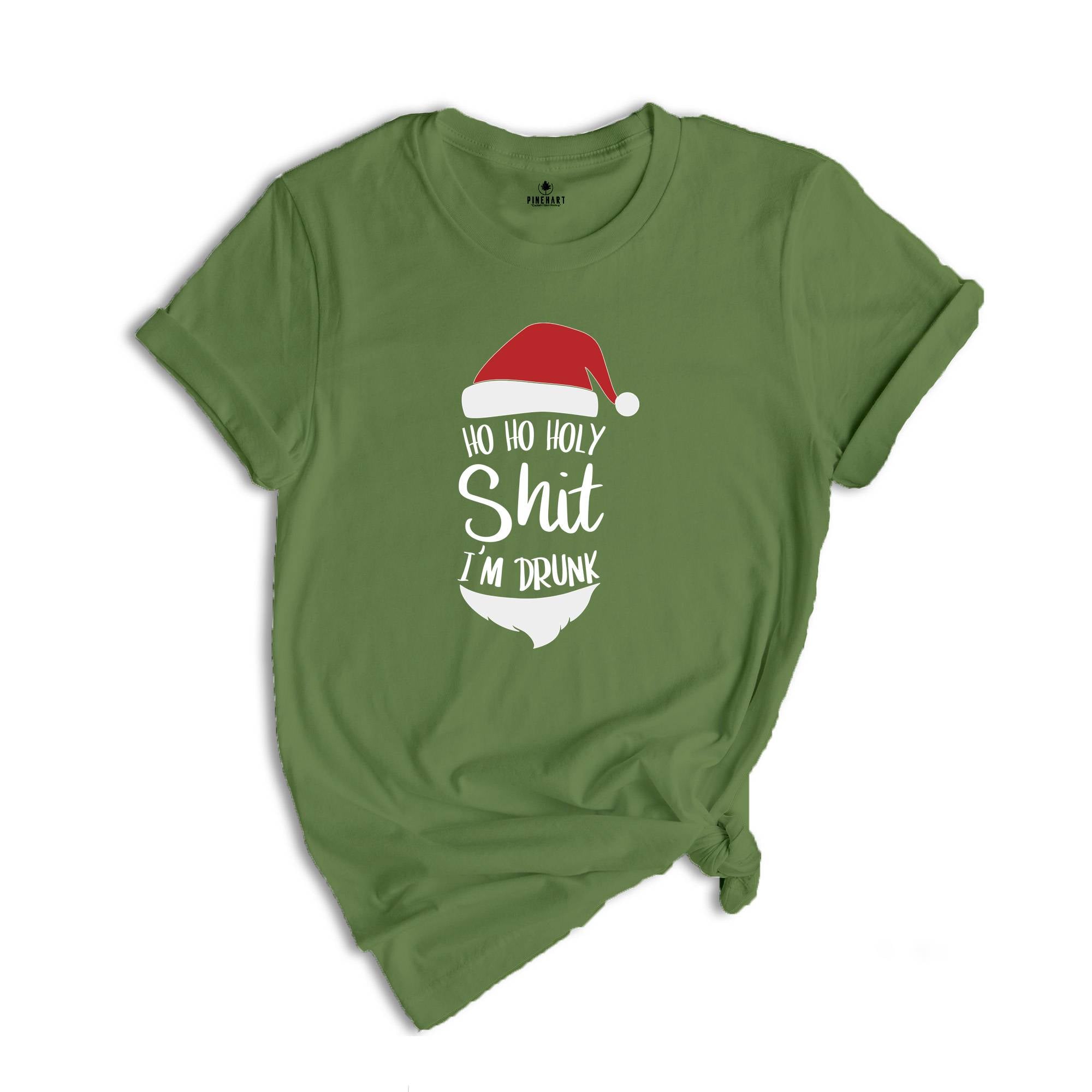 Ho Ho Holy Shit I'm Drunk Shirt, Funny Christmas T-Shirt, Santa Hat Shirt, Ho Ho Ho Christmas Shirt, Drunk Santa Claus Shirt