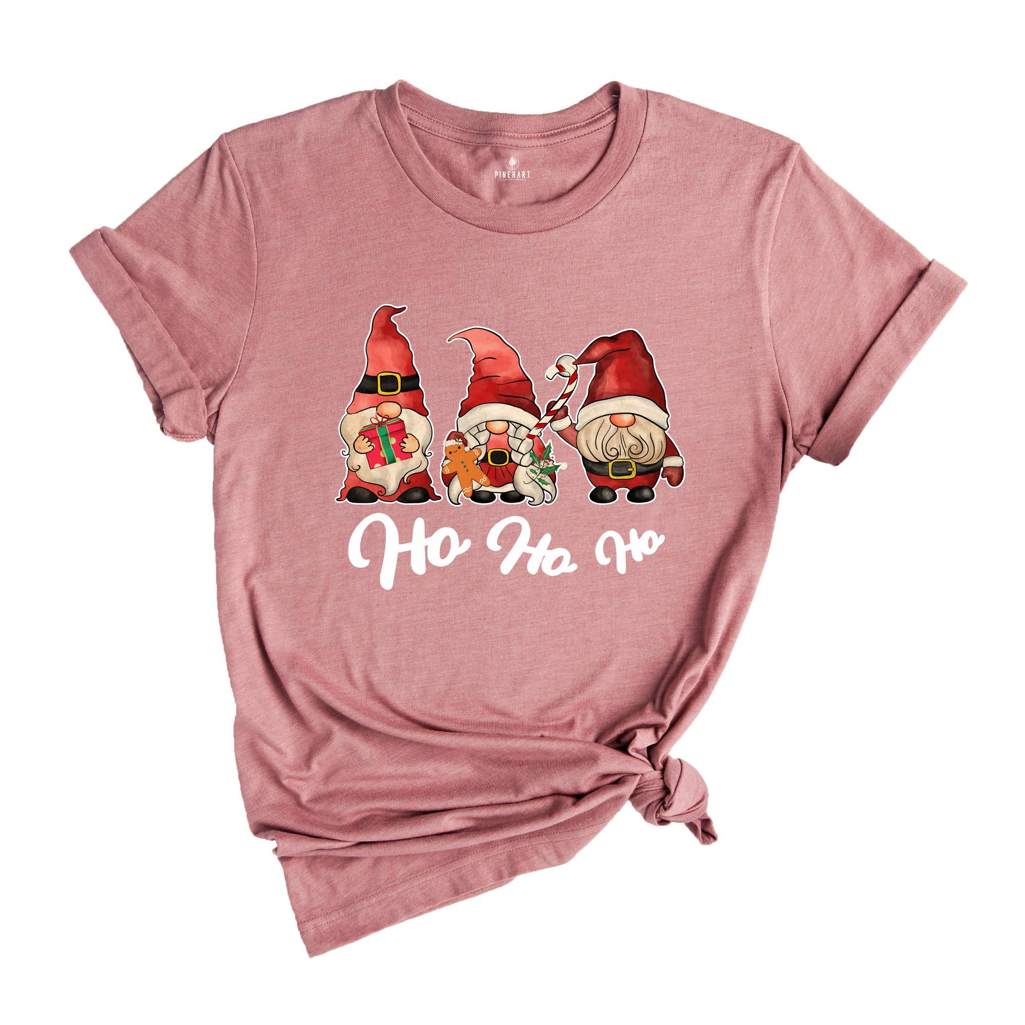 Ho Ho Ho Shirt, Christmas Gnome Shirt, Gingerbread Man Shirt, Christmas Family Shirt, Cute Gnome Shirt, Chibi Gnome Shirt