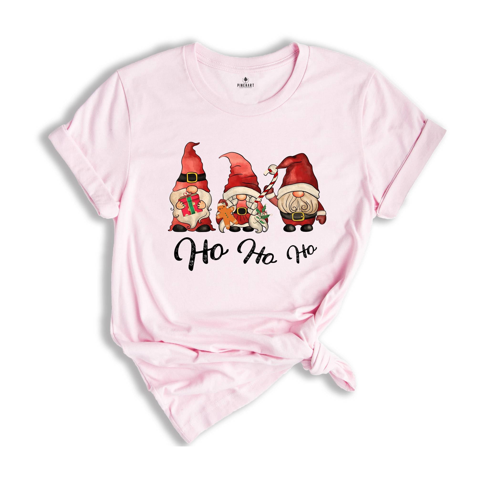 Ho Ho Ho Shirt, Christmas Gnome Shirt, Gingerbread Man Shirt, Christmas Family Shirt, Cute Gnome Shirt, Chibi Gnome Shirt